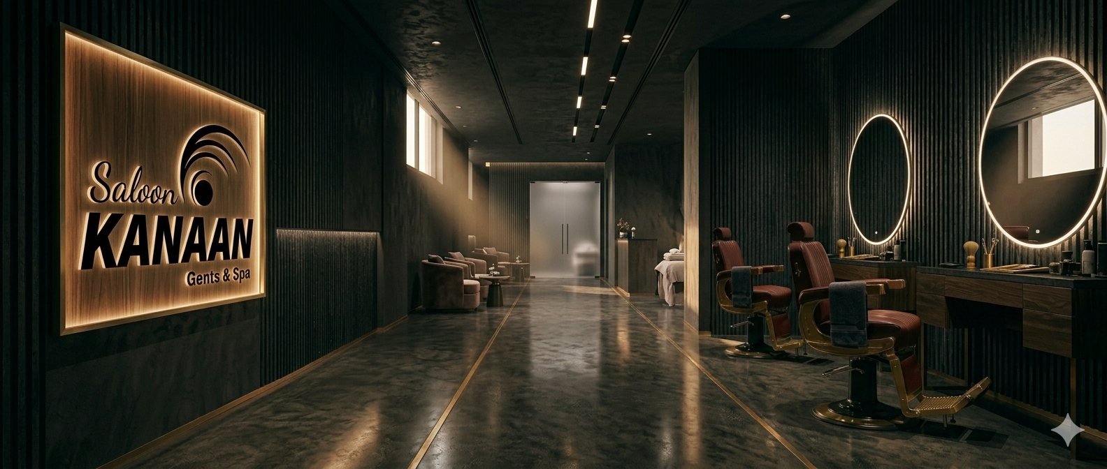 Inside Kanaan Gents Salon & Spa